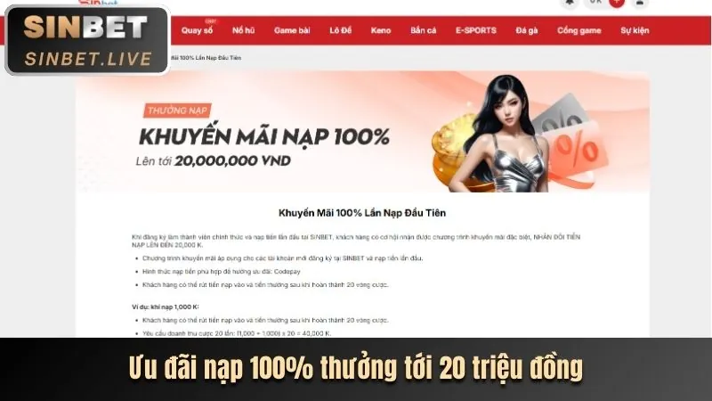 Hoàn trả không giới hạn W9BET App